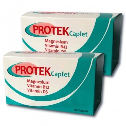 PROTEK Caplet – Magnesium, Vitamin B12, Vitamin D3_ (2 Boxes in 1 Bundle)