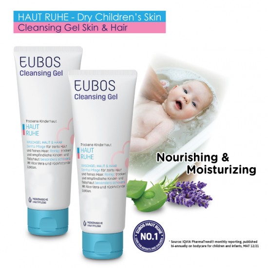 EUBOS BABY CLEANSING GEL SKIN & HAIR 125ml X 2 Tubes