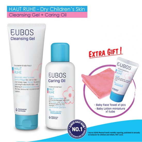 EUBOS BABY Cleansing Gel 125ml & Massage Oil 100ml