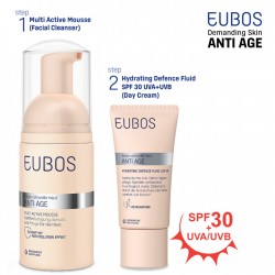 EUBOS Anti Age Multi Active Mousse (Cleansing Foam) _Anti age Hydarting Defence Fluid SPF (LSF) 30 (Day Cream)