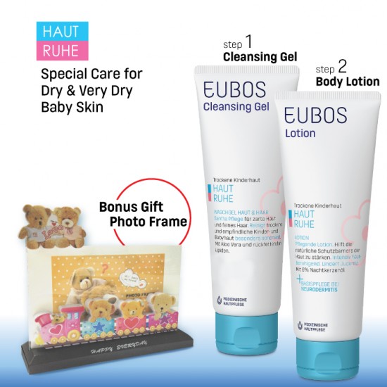 EUBOS BABY CLEANSING GEL SKIN & HAIR + BODY LOTION (Gift Set)