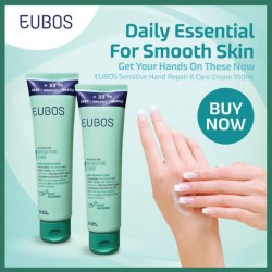 EUBOS SENSITIVE HAND REPAIR & CARE 100ML  x2 tubes with Gift EUBOS SENSITIVE HAND REPAIR & CARE 100ML  x2 tubes with Gift