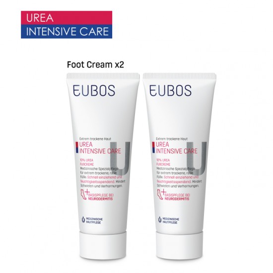 EUBOS UREA Foot Cream 100ml x2 tubes  ( 2 in one bundle)