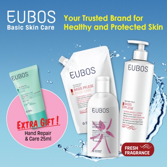 EUBOS Liquid Washing Emulsion (Pump+ Refill) & Intimate Woman Washing Emulsion