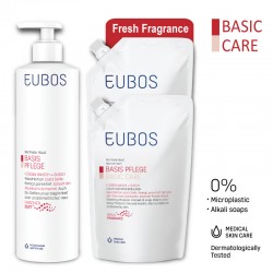 EUBOS WASHING EMULSION (RED)  400ml x1 Pump + 2 x 400ml Refill Bag  EUBOS WASHING EMULSION (RED)  400ml x1 Pump + 2 x 400ml Refill Bag