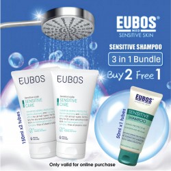 EUBOS SENSITIVE SHAMPOO Promo Pack 3 in 1 Bundle