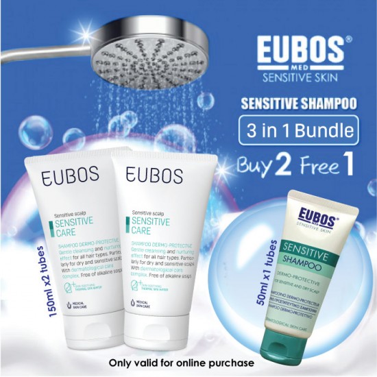 EUBOS SENSITIVE SHAMPOO Promo Pack 3 in 1 Bundle