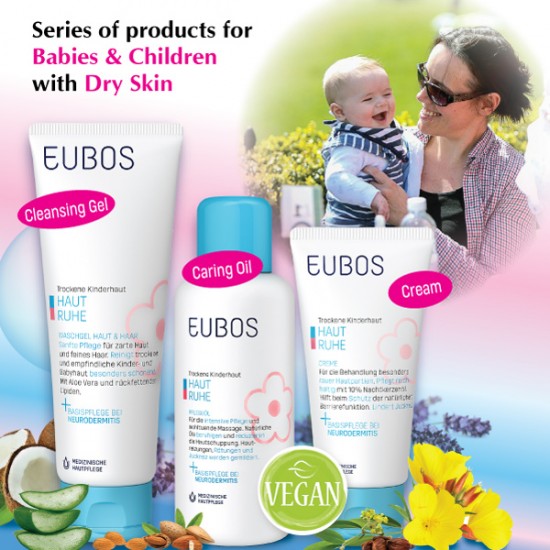 EUBOS Haut Ruhe Skin Care 3 in 1 Bundle (Cleansing Gel, Caring Oil, Intensive Cream)