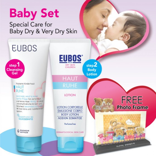 EUBOS BABY CLEANSING GEL SKIN & HAIR + BODY LOTION (Gift Set)