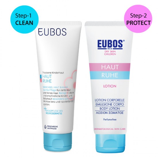 EUBOS BABY CLEANSING GEL 125ml & BODY LOTION 125ml (2 in 1 bundle)