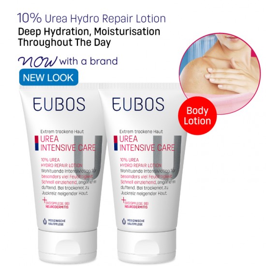 EUBOS Urea 10% Hydro Repair Body Lotion150ml-2 in 1 Bundle