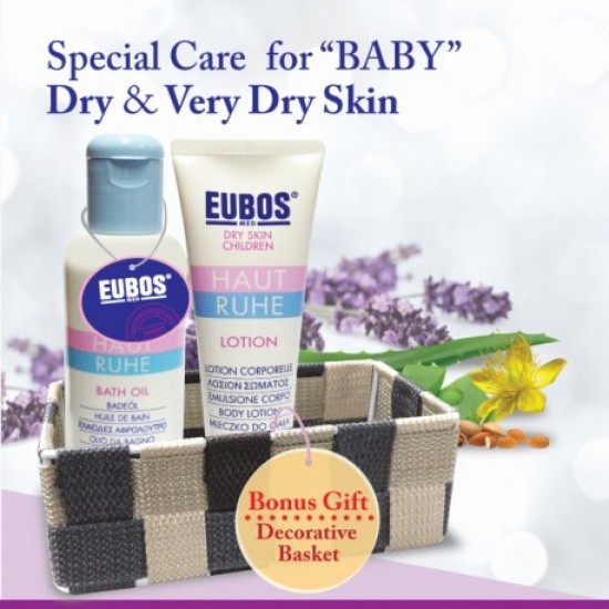EUBOS BABY BATH OIL + LOTION (Gift Set)