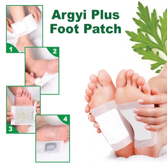 Kingers Argyi Plus Detox Foot Patch (20 Packs / Box- Each pack has 2 pads)