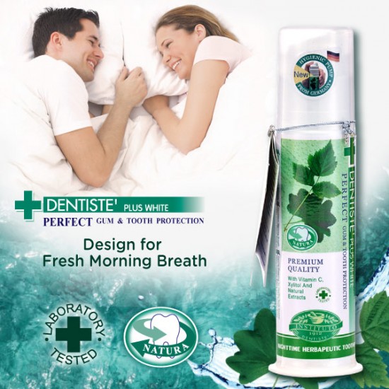 DENTISTE' Plus White Nighttime Toothpaste with pump dispenser_170g x 2 bottles